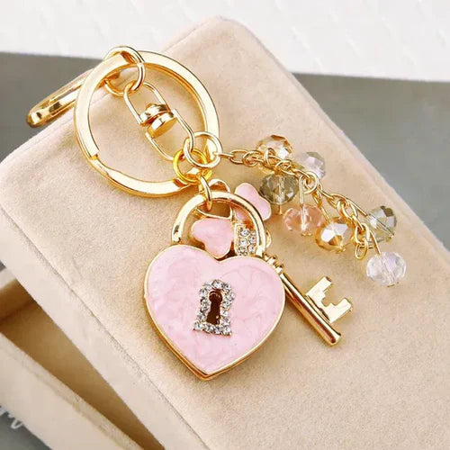 Key Heart Lock Charm